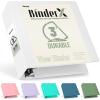 imageSooez BinderX Extra Durable 3 Inch 3 Ring Binder DRing Large Binder Holds 670 Sheets of 85x11 Paper Customizable View Cover with Inside Pockets Heavy Duty 3 Ring Binder for School Olive GreenWhite