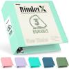 imageSooez BinderX Extra Durable 3 Inch 3 Ring Binder DRing Large Binder Holds 670 Sheets of 85x11 Paper Customizable View Cover with Inside Pockets Heavy Duty 3 Ring Binder for School Olive GreenLight Green