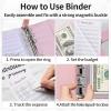imageSooez Budget Binder with Money Saving Challenge Money Saving Binder with Cash Envelopes Expense Sheets Challenge Tracker ampamp Category Labels Envelope Savings Challenges Book for Home Office SchoolA Dark Green