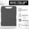 imageSooez Clipboard with Storage High Capacity Nursing Clip Board 85 x 11 with Pen Holder ampamp Low Profile Clip Plastic Clipboards Case Box Teacher Must Haves School Office SuppliesLetter Size A4Glitter Black