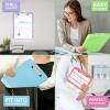 imageSooez Clipboard with Storage High Capacity Nursing Clip Board 85 x 11 with Pen Holder ampamp Low Profile Clip Plastic Clipboards Case Box Teacher Must Haves School Office SuppliesLetter Size A4Glitter Turquoise