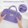 imageSooez Large Pencil Case Pouch Extra Big Pencil Bag with 5 Compartments Pen Case Wide Opening Soft Corduroy Pen Bag Organizer with Zipper Cute Aesthetic School Supplies for Teen Girls PinkPurple