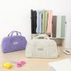 imageSooez Large Pencil Case Pouch Extra Big Pencil Bag with 5 Compartments Pen Case Wide Opening Soft Corduroy Pen Bag Organizer with Zipper Cute Aesthetic School Supplies for Teen Girls PinkLight Pink