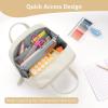 imageSooez Large Pencil Case Pouch Extra Big Pencil Bag with 5 Compartments Pen Case Wide Opening Soft Corduroy Pen Bag Organizer with Zipper Cute Aesthetic School Supplies for Teen Girls PinkCoral