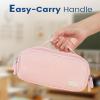 imageSooez Large Pencil Case Pouch Soft Corduroy Pencil Bag with Handle Cute Pen Case 5 Compartments Wide Opening Pen Pouch Organizer with Zipper Aesthetic School Supplies for Girls Women BlueYellow