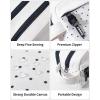 imageSooez Original High Capacity Pencil Case Big Pencil Bag Pouch Box Organizer Pen Case Portable Journaling Supplies with Easy Grip Handle ampamp Loop Aesthetic Supply for Girls Adults Mint GreenWhite
