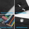 imageSooez Pencil Pouch for 3 Ring Binder 2 Pack Fabric Binder Pouch with 2 Pockets Pencil Bags with Zipper and Reinforced Grommets Pencil Cases for BinderPurple  Pink