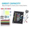 imageSooez Pencil Pouch for 3 Ring Binder 2 Pack Fabric Binder Pouch with 2 Pockets Pencil Bags with Zipper and Reinforced Grommets Pencil Cases for BinderBlack  Black
