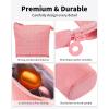 imageSooez Standing Pencil Case Cute Stand up Pencil Pouch Telescopic Pen Pouch Portable Pencil Holder Kawaii Stand up Pencil Case Spacious Pencil Pouch Bag for School Office Supplies Beige PandaOrange