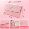 imageSooez Super Large Pencil Case Big Capacity Pencil Bag with 3 Compartments Hold 200 pencils Cute Pencil Pouch with Zipper Portable Stationery Pen Bag Aesthetic School Supplies For Girls PinkHaze Blue