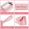 imageSooez Super Large Pencil Case Big Capacity Pencil Bag with 3 Compartments Hold 200 pencils Cute Pencil Pouch with Zipper Portable Stationery Pen Bag Aesthetic School Supplies For Girls PinkHaze Blue