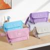 imageSooez Super Large Pencil Case Big Capacity Pencil Bag with 3 Compartments Hold 200 pencils Cute Pencil Pouch with Zipper Portable Stationery Pen Bag Aesthetic School Supplies For Girls PinkHaze Blue