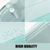 imageSooez WideOpening Pencil Pen Case Lightweight ampamp Spacious Pencil Bag Pouch Box Organizer Aesthetic Supply with Triangular Design for Adults GreyMint Green