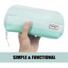 imageSooez WideOpening Pencil Pen Case Lightweight ampamp Spacious Pencil Bag Pouch Box Organizer Aesthetic Supply with Triangular Design for Adults GreyMint Green