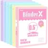 image6 Pack 3 Ring Extra Durable Binders 1 inch Sooez 1 Three Round Ring Binders with Pockets Cute Customizable Clear View Cover for 85 x 11 Letter Size Papers Pastel School Office Supplies for GirlPastel