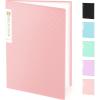 imageSooez 18Pocket Binder with Plastic Sleeves 85x11 Heavy Duty Art Portfolio Folder with Clear Sheet Protectors Display 36 Pages Presentation Book for Artwork Document OrganizerPink