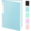 imageSooez 18Pocket Binder with Plastic Sleeves 85x11 Heavy Duty Art Portfolio Folder with Clear Sheet Protectors Display 36 Pages Presentation Book for Artwork Document OrganizerBlue