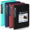 imageSooez 30Pocket Binder with Plastic Sleeves 85x11 Black Heavy Duty Art Portfolio Folder with Clear Sheet Protectors Display 60 Pages Presentation Book for Artwork Document Organizer BinderAssorted Colors