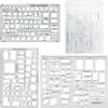 imageSooez Architectural Templates House Plan Interior Design and Furniture Template Drafting Tools and Supplies  Set of 3clear