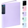 imageSooez Art Portfolio 9quotx12quot 40 Pockets Large Display Folder with 80 Pages Heavy Duty Presentation Book with Clear Sheet Protectors for Artwork Document Organizer BinderLavender