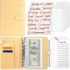 imageSooez Money Organizer for Cash A6 Budget Binder with Zipper Envelopes Rose Gold Sticky Labels ampamp Extra Thick Expense Sheets Money Saving Binder Budget Book with Cash Envelopes for BudgetingYellowA Yellow
