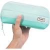 imageSooez WideOpening Pencil Pen Case Lightweight ampamp Spacious Pencil Bag Pouch Box Organizer Aesthetic Supply with Triangular Design for Adults GreyMint Green