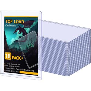 image200 Topload Card Holder and 200 Clear Sleeves Sooez 35 PT Topload Card Protectors 3quot x 4quot Hard Plastic Card Sleeves Baseball Card Protector Rigid Toploading Card Case for Collectible Trading Cards18 Topload