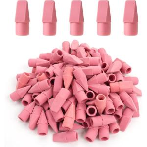 imageSooez 120 Pack Pencil Top Erasers Cap Pencil Eraser Toppers Studying Supplies for Teachers Classroom Must Haves Pencil Erasers 7 ColorsPink