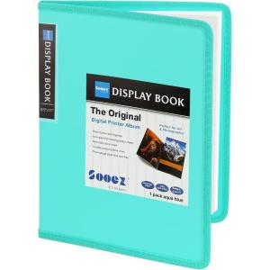 imageSooez 30Pocket Binder with Plastic Sleeves 85x11 Black Heavy Duty Art Portfolio Folder with Clear Sheet Protectors Display 60 Pages Presentation Book for Artwork Document Organizer BinderAqua