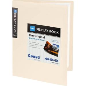 imageSooez 30Pocket Binder with Plastic Sleeves 9x12 Heavy Duty Art Portfolio Folder with Clear Sheet Protectors Display 60 Pages Presentation Book for Artwork Document Organizer Binder  4 PackIvory