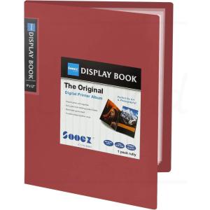 imageSooez 30Pocket Binder with Plastic Sleeves 9x12 Heavy Duty Art Portfolio Folder with Clear Sheet Protectors Display 60 Pages Presentation Book for Artwork Document Organizer Binder  4 PackRuby
