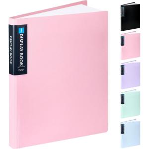 imageSooez Art Portfolio 9quotx12quot 40 Pockets Large Display Folder with 80 Pages Heavy Duty Presentation Book with Clear Sheet Protectors for Artwork Document Organizer BinderPink