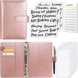 imageSooez Budget Binder with Money Saving Challenge Money Saving Binder with Cash Envelopes Expense Sheets Challenge Tracker ampamp Category Labels Envelope Savings Challenges Book for Home Office SchoolA Rose Gold