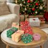 imageSooez 3 Roll Raffia Ribbon String 984 Feet Wrapping Raffia Paper String Ribbon Packing Paper Twine for Craft DIY Supply Christmas 328Feet Each RollRedwhite