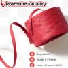 imageSooez 3 Roll Raffia Ribbon String 984 Feet Wrapping Raffia Paper String Ribbon Packing Paper Twine for Craft DIY Supply Christmas 328Feet Each RollRedgreennatural