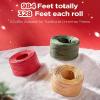 imageSooez 3 Roll Raffia Ribbon String 984 Feet Wrapping Raffia Paper String Ribbon Packing Paper Twine for Craft DIY Supply Christmas 328Feet Each RollRedgreennatural