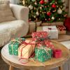 imageSooez 3 Roll Raffia Ribbon String 984 Feet Wrapping Raffia Paper String Ribbon Packing Paper Twine for Craft DIY Supply Christmas 328Feet Each RollRedgreennatural