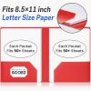 imageSooez 7 Pack Folders with Pockets 2 Pocket Folders with Extra Labels Plastic Folder with Pockets Heavy Duty File Folder Bulk School Business Office Filing SuppliesBright Rainbow