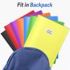 imageSooez 7 Pack Folders with Pockets 2 Pocket Folders with Extra Labels Plastic Folder with Pockets Heavy Duty File Folder Bulk School Business Office Filing SuppliesBright Rainbow