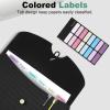 imageSooez 7 Pocket Expanding File Folder Premium Accordion File Organizer Letter Size Folders for Documents Sleek Filing Folders with Bungee Closure Portable Folders for School Office Supplies GreenBlackrainbow Sleeves