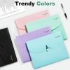 imageSooez 7 Pocket Expanding File Folder Premium Accordion File Organizer Letter Size Folders for Documents Sleek Filing Folders with Bungee Closure Portable Folders for School Office Supplies GreenGrey