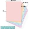 imageSooez 8 Tabs LongLasting Plastic Write ampamp Erase Large Tabs Dividers for 3 Ring Binder Aesthetic Cute Pastel Binder Dividers for Student Teacher Office Home Organizers 1 Set Pastel ColorDusty Color