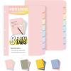 imageSooez 8 Tabs LongLasting Plastic Write ampamp Erase Large Tabs Dividers for 3 Ring Binder Aesthetic Cute Pastel Binder Dividers for Student Teacher Office Home Organizers 1 Set Pastel ColorPastel Color