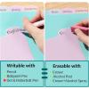 imageSooez 8 Tabs LongLasting Plastic Write ampamp Erase Large Tabs Dividers for 3 Ring Binder Aesthetic Cute Pastel Binder Dividers for Student Teacher Office Home Organizers 1 Set Pastel ColorPastel Color