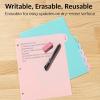 imageSooez 8 Tabs LongLasting Plastic Write ampamp Erase Large Tabs Dividers for 3 Ring Binder Aesthetic Cute Pastel Binder Dividers for Student Teacher Office Home Organizers 1 Set Pastel ColorPastel Color