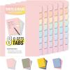 imageSooez 8 Tabs LongLasting Plastic Write ampamp Erase Large Tabs Dividers for 3 Ring Binder Aesthetic Cute Pastel Binder Dividers for Student Teacher Office Home Organizers 1 Set Pastel ColorPastel Color