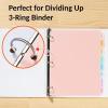 imageSooez 8 Tabs LongLasting Plastic Write ampamp Erase Large Tabs Dividers for 3 Ring Binder Aesthetic Cute Pastel Binder Dividers for Student Teacher Office Home Organizers 1 Set Pastel ColorMuted