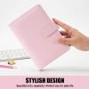 imageSooez A5 Notebook Binder 6 Ring Planner with Stylish Design Loose Leaf Personal Organizer Cover with Magnetic Buckle Closure PU Leather Binder for Women with Macaron Colors Olive GreenPink