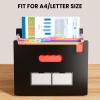 imageSooez Accordion File Organizer 13 Pockets Expanding File Folder Portable Monthly Paper Bill Tax Receipt Organizer Letter A4 Size Document Holder with Blank Labels BlackYellow