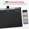 imageSooez Accordion File Organizer Letter Size Expanding File Folder with Labels 5 Pocket Folders for Documents Portable Paper Bill Receipt Organizer for Home School Office Supplies BlackNavy Blue